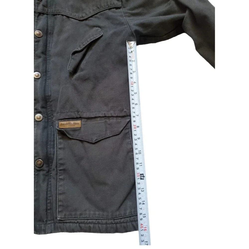 Powder River Outfitter Jacket Youth Large Green Canvas Barn Chore Coat Kid Lined